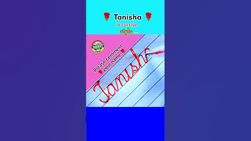Tanisha in cursive style | #tanisha #signature #cursive #name #shorts
