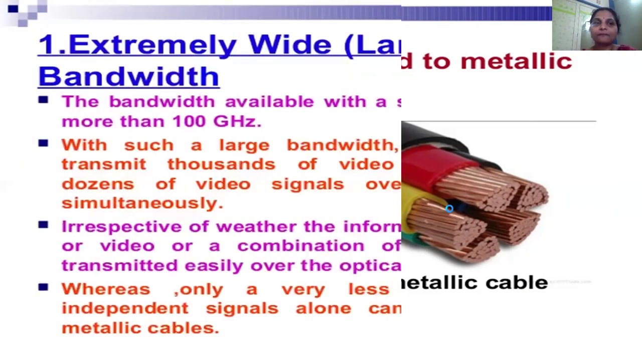 Optical communication link, advantages over coaxial cables