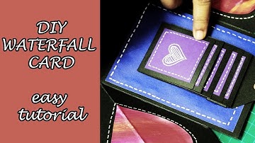 How to make waterfall card | step by step tutorial