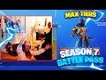 ALL SEASON 7 BATTLE PASS TIERS UNLOCKED! + REACTION (Fortnite: Battle Royale) | KittyPlays