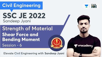 STRENGTH OF MATERIALS | Shear Force and Bending Moment |  SSC JE 2022 | CIVIL ENGINEERING