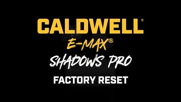 How to factory reset your E-MAX Shadows Pro