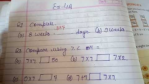 Class 3 | Maths Unit 4 | Multiplication Exercise 4A