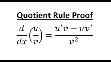 Quotient Rule Proof Using the Definition of a Derivative with Limits