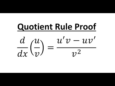 Quotient Rule Proof