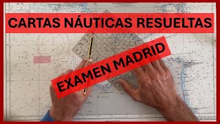 Cartas náuticas resueltas: examen Madrid noviembre 2023