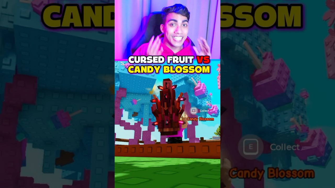 CURSED FRUIT VS CANDY BLOSSOM GROW A GARDEN 😱