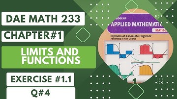 DAE MATH 233| 2nd Year Math| Applied Math| Ch#1| Ex#1.1| Q#4