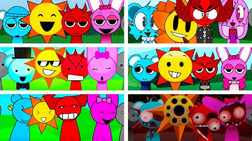 Incredibox Sprunki but ONLY VOCALS Sky & Mr. Sun & Raddy & Pinki in ALL Different Mods