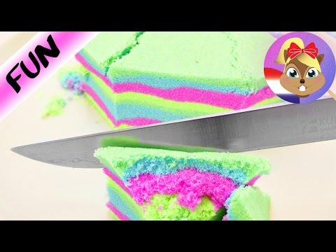 Moving Sand EXPERIMENT | Taart van Magic Sand doorsnijden | Super Sand speel met mij