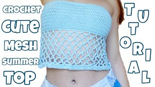 Cute Summer Crochet Mesh Top Tutorial