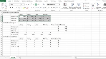ICO 4 1 Modelo de transporte con Excel