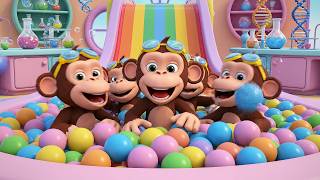 Five Little Monkeys Jungle Lab Chaos | Funny Science Adventure & Kids Songs