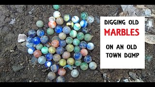 Trash Picking An Old Dump - Antique Toy Marbles - Cat Eyes - History Channel - Antiques
