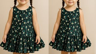 Baby Frock Cutting and Stitching ❤ One Piece Umbrella Cut Baby Frock Cutting ang Stitching