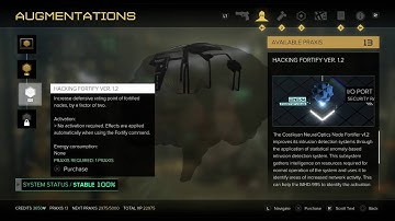 Deus Ex: Mankind Divided - Augmentations: Hacking Fortify (Multiple Versions) Information Details