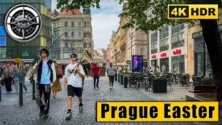 Easter Walking Tour of Prague’s Old Town 🇨🇿 | Czech Spring in 4K HDR