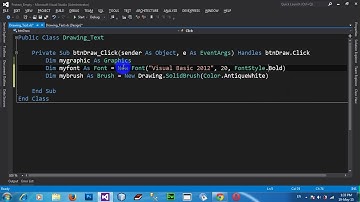 Managing Graphics  Drawing Text in VB NET 2012