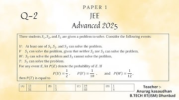 JEE Advanced 2025 Math Paper 1 (Q 2) solution | IIT JEE Maths | #jeeadvanced2025 #projecteducation