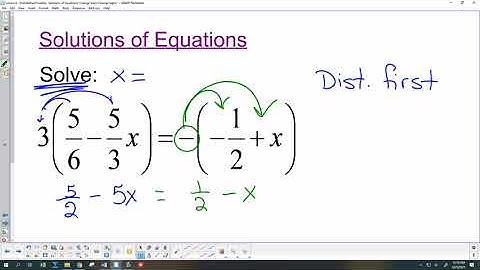 Saxon Algebra 2 Lesson 4 Distributive Property and Solving Equations