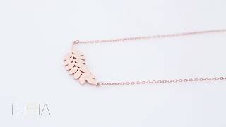 Laurel Leaf Design Plain Sterling Silver Necklace Jewelry