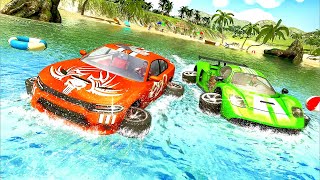 Sörf Yapan Araba Oyunu / Water Surfer Car Floating Beach Android Gameplay screenshot 2