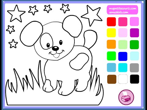 Online Coloring games for Preschoolers: Paint the city!