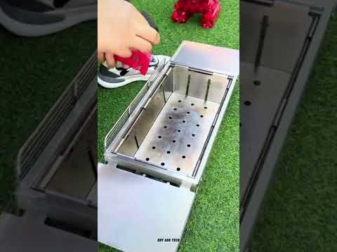 Wideo: Przenośny składany grill ze stali nierdzewnej: opis