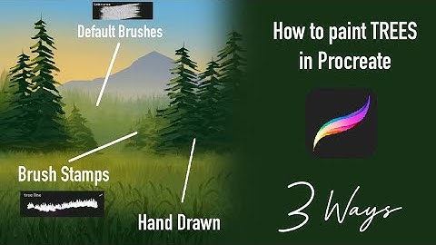 How to Draw Pine Trees in Procreate- 3 ways