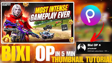 Make This in seconds |How to make thumbnail |  #bixi op #bgmithumbnail #picsart tutorials