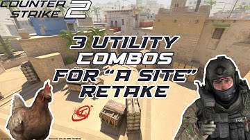 CS2 | 3 Utility Combos For "A Site" Retake (MIRAGE)
