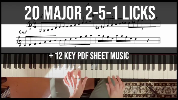 20 Jazz Piano Licks for 2-5-1 (+ 12 key PDF)