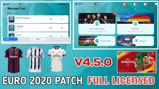 Pes 2020 Mobile Euro Patch Updated | Added PC Background | Full Licensed | 50+ Manager Faces Added