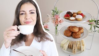 Afternoon tea en casa | Mesa y receta de sándwiches salados | Club de lectura octubre