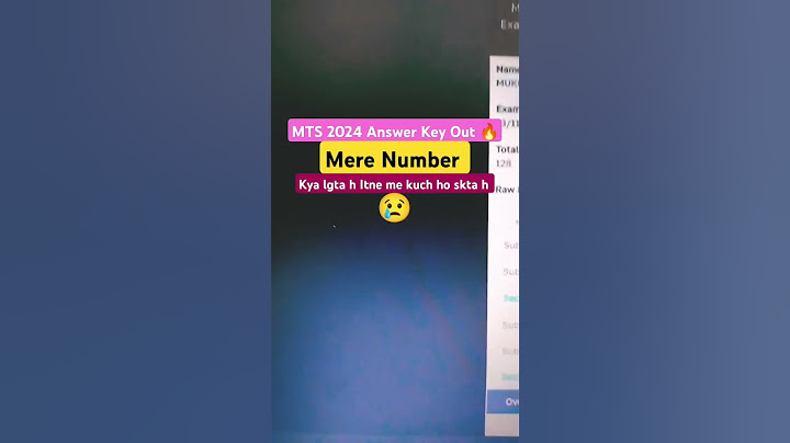 MTS 2024 Answer Key Out🔥My Marks In Mts 2024😢||#ssc #sscmts2024 #cgl #shorts