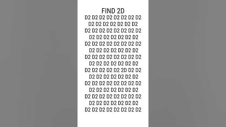 Find 2D? | Brain Teaser #shorts  #puzzle  #opticalillusion