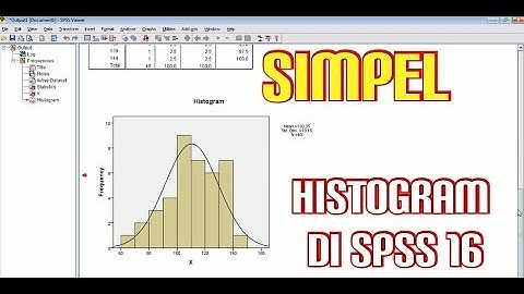 LANGSUNG BISA!! GRAFIK HISTOGRAM DISTRIBUSI FREKUENSI DENGAN SPSS 16