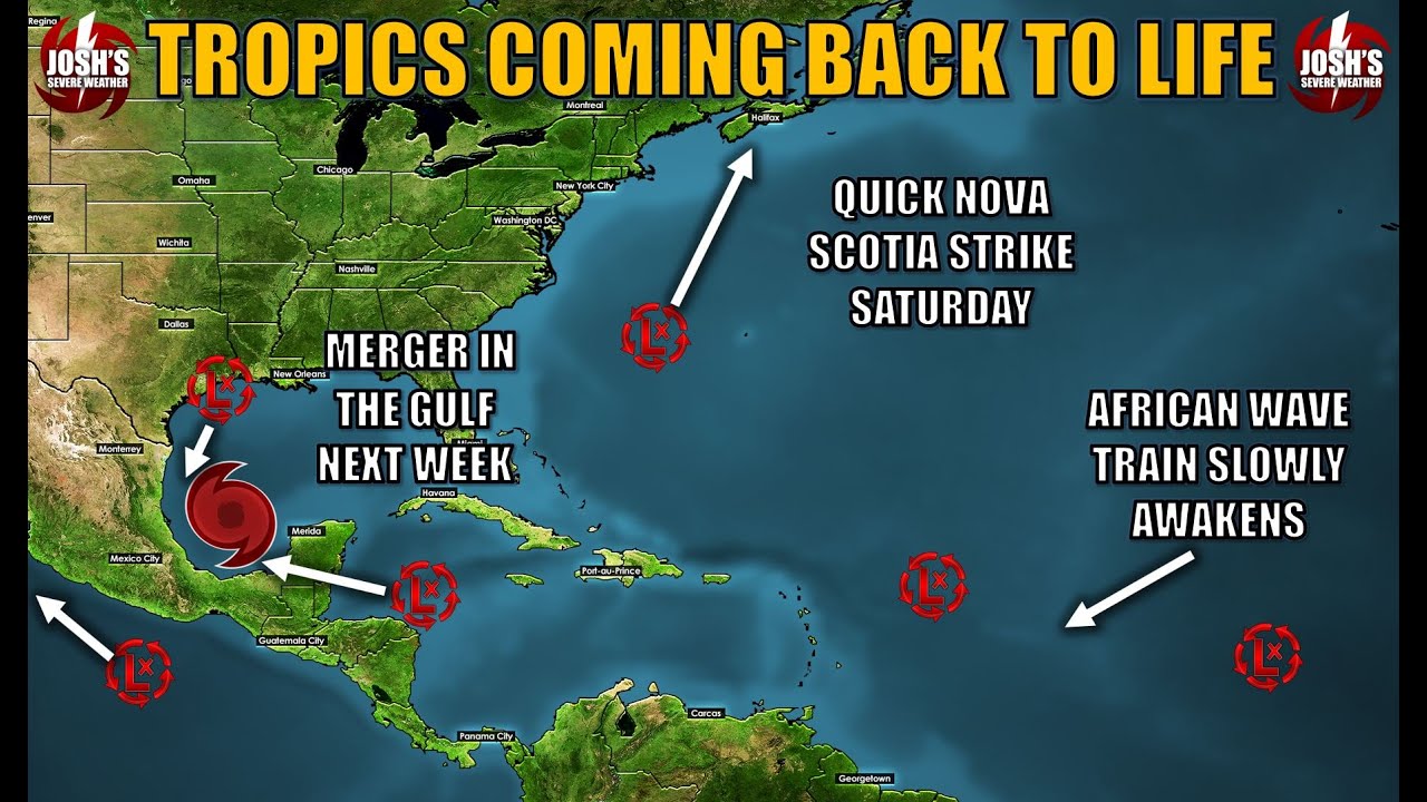 9/5/24: Tropics Coming Back to Life with Five Areas of Interest - YouTube