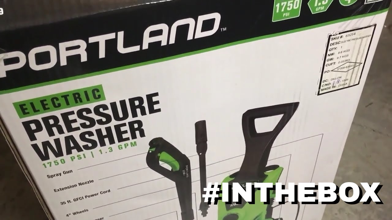 Harbor Freight Portland 1750psi Pressure Washer Unboxing - YouTube