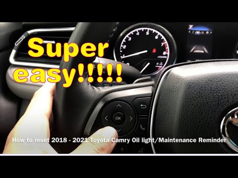 2018, 2019, 2020 Toyota Camry maintenance reminder reset/oil change