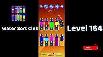 🎮 Water Sort Club Level 164 Walkthrough | Fun Liquid Sorting Game 💧 | SolutionGuruji