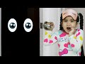 Suri Pretend Play in Fake Ghost Halloween Kids Haunted House