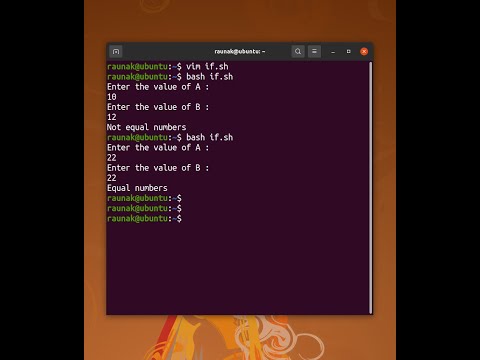 Linux shell scripting conditional statements #shorts