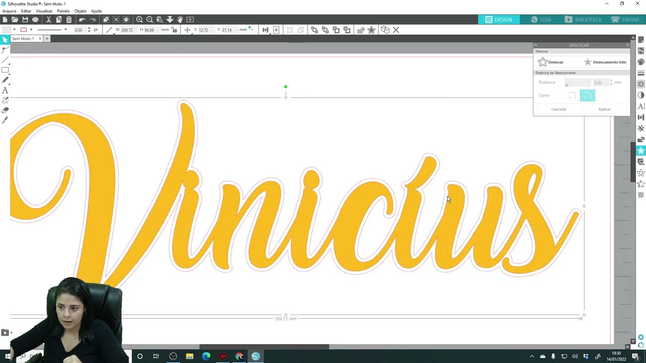 SILHOUETTE COMEÇANDO DO ZERO | COMO FAZER UM NOME EM CAMADAS FÁCIL FÁCIL
