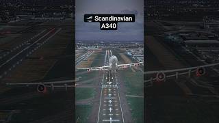 Scandinavian A340 Taking Off from Birmingham ✈️🔥 | Powerful Departure #shorts #aviation
