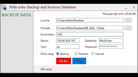 Auto backup, restore, upload to gg drive Database