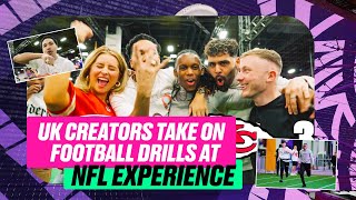 Trying Out For The NFL 🏈 | UK Creators Go Head-To-Head In Football Drills At NFL Experience | NFL UK