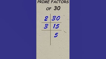 Prime factor of 30 / Prime factorisation / #publicmaths #shorts #primefactor