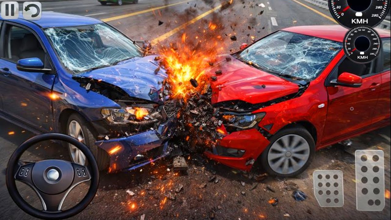 Car Crash Simulator Real Car Damage Accident 3D Gameplay | Extreme Car Crash Test Android