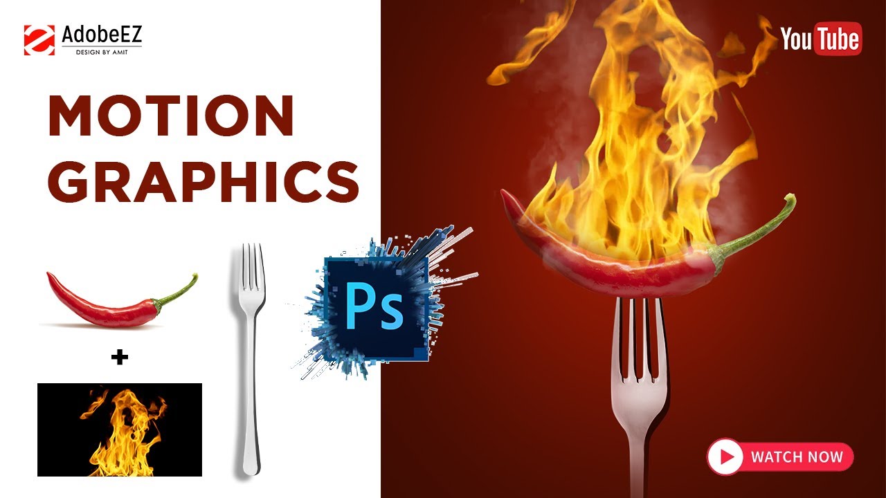 How to create a motion graphic in Adobe Photoshop   motion  photoshop  animation  food  tutorial